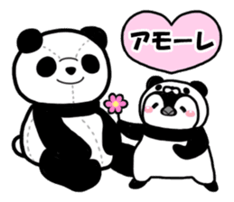 Panda love penguins sticker #12603207