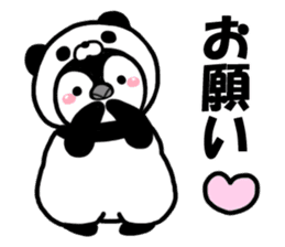 Panda love penguins sticker #12603218