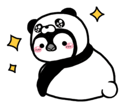 Panda love penguins sticker #12603223