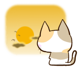 Slapstick tortoiseshell cat sticker #12603748