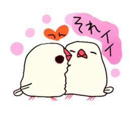 Java sparrow love sticker #12605046