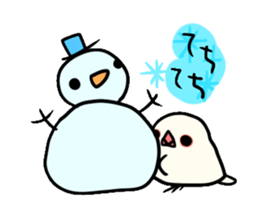 Java sparrow love sticker #12605052