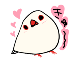 Java sparrow love sticker #12605070
