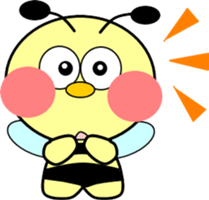 Small bee-2 sticker #12605725