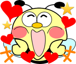 Small bee-2 sticker #12605730