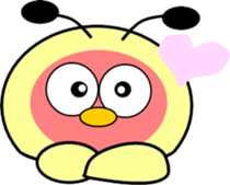 Small bee-2 sticker #12605731