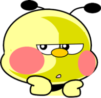 Small bee-2 sticker #12605749