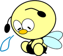 Small bee-2 sticker #12605753