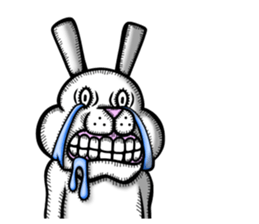 Gums bare rabbit sticker #12606487