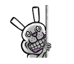 Gums bare rabbit sticker #12606488