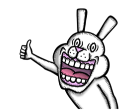 Gums bare rabbit sticker #12606489