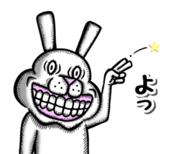 Gums bare rabbit sticker #12606492