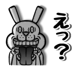 Gums bare rabbit sticker #12606494