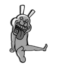 Gums bare rabbit sticker #12606495