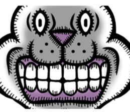 Gums bare rabbit sticker #12606511