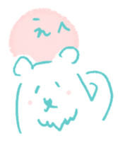 Laid back polar bear[Scribble] sticker #12606918