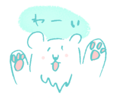 Laid back polar bear[Scribble] sticker #12606922