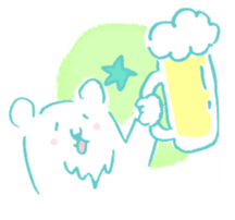 Laid back polar bear[Scribble] sticker #12606925