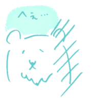 Laid back polar bear[Scribble] sticker #12606929