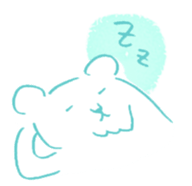 Laid back polar bear[Scribble] sticker #12606931