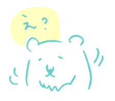 Laid back polar bear[Scribble] sticker #12606938