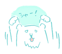 Laid back polar bear[Scribble] sticker #12606942