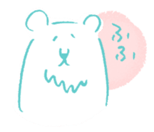 Laid back polar bear[Scribble] sticker #12606946