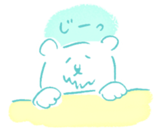 Laid back polar bear[Scribble] sticker #12606953