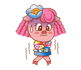 Floret pig go to work, episode 3 sticker #12606994