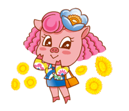 Floret pig go to work, episode 3 sticker #12606995