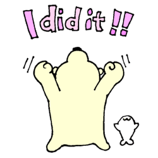 White bear & child seal sticker #12607618