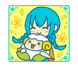Friends of retro color sticker #12608065