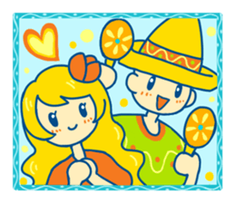 Friends of retro color sticker #12608076