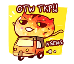 The great orange meoww sticker #12608381