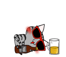 Sunglasses cat ASHver sticker #12609303