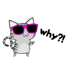 Sunglasses cat ASHver sticker #12609312