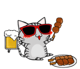 Sunglasses cat ASHver sticker #12609316