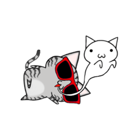 Sunglasses cat ASHver sticker #12609329