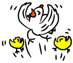 Naive chicken (no words) sticker #12609654