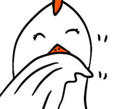 Naive chicken (no words) sticker #12609655