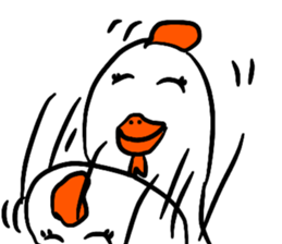 Naive chicken (no words) sticker #12609656