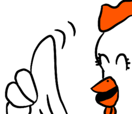 Naive chicken (no words) sticker #12609661