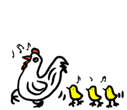 Naive chicken (no words) sticker #12609662