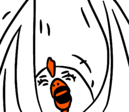 Naive chicken (no words) sticker #12609663