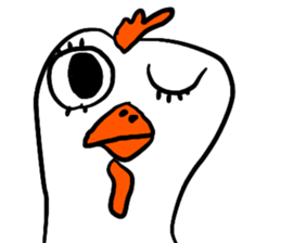Naive chicken (no words) sticker #12609664