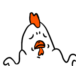 Naive chicken (no words) sticker #12609673