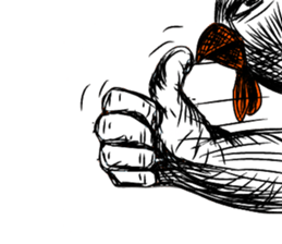 Naive chicken (no words) sticker #12609677