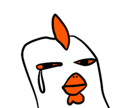 Naive chicken (no words) sticker #12609678