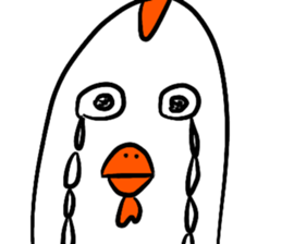 Naive chicken (no words) sticker #12609679