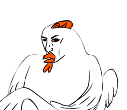 Naive chicken (no words) sticker #12609683